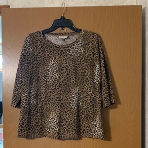 Leopard Print Women's Pajama Short Set